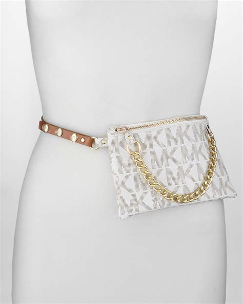 michael kors waist bag white|michael kors belt bag original.